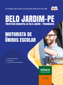 Apostila Prefeitura de Belo Jardim-PE 2026 - Motorista de Ônibus Escolar