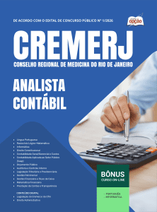 Apostila CREMERJ 2026 - Analista Contábil