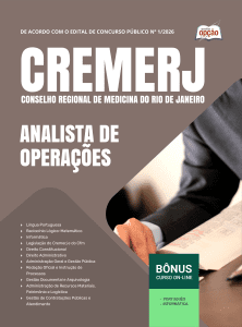 Apostila CREMERJ 2026 - Analista de Operações