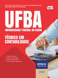 Apostila UFBA 2026 em PDF - Técnico-Administrativo em Educação - Técnico em Contabilidade