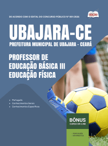 Apostila Prefeitura de Ubajara-CE 2026 - Professor de Educação Básica III - Educação Física