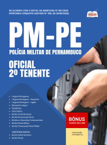 Apostila PM-PE 2026 - Oficial - 2º Tenente