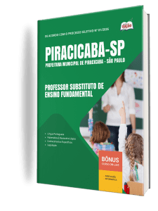 Apostila Prefeitura de Piracicaba-SP 2026 - Professor Substituto de Ensino Fundamental - Temporário