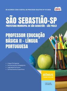 Apostila Prefeitura de São Sebastião-SP 2026 - Professor Educação Básica II - Língua Portuguesa