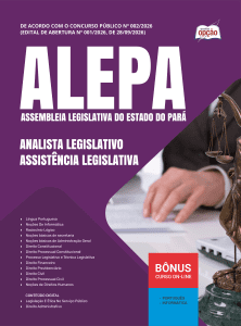 Apostila ALEPA 2026 - Analista Legislativo - Assistência Legislativa