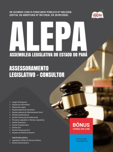 Apostila ALEPA 2026 - Assessoramento Legislativo - Consultor