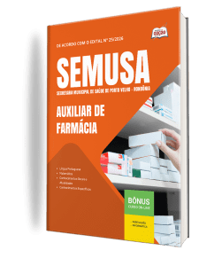 Apostila SEMUSA Porto Velho-RO 2026 - Auxiliar de Farmácia