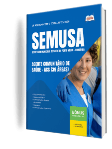 Apostila SEMUSA Porto Velho-RO 2026 - Agente Comunitário de Saúde – ACS (39 áreas)