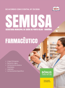 Apostila SEMUSA Porto Velho-RO 2026 - Farmacêutico
