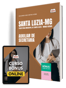 Apostila Prefeitura de Santa Luzia-MG 2026 - Auxiliar de Secretaria