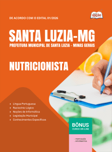 Apostila Prefeitura de Santa Luzia-MG 2026 - Nutricionista