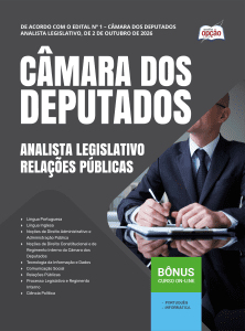 Apostila Câmara dos Deputados 2026 - Analista Legislativo - Especialidade: Comunicação Social - Área: Relações Públicas