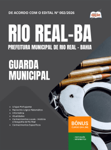 Apostila Prefeitura de Rio Real-BA 2026 - Guarda Municipal