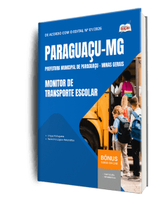 Apostila Prefeitura de Paraguaçu-MG 2026 - Monitor de Transporte Escolar