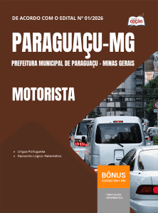 Apostila Prefeitura de Paraguaçu-MG 2026 - Motorista