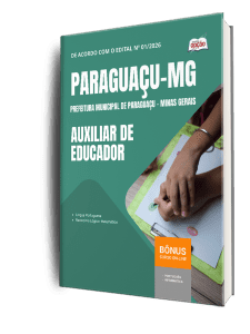 Apostila Prefeitura de Paraguaçu-MG 2026 - Auxiliar de Educador