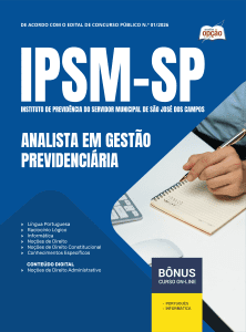 Apostila IPSM-SP 2026 - Analista em Gestão Previdenciária