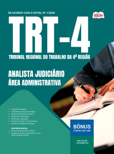 Apostila TRT4 2026 - Analista Judiciário - Área Administrativa