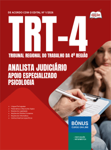 Apostila TRT4 2026 - Analista Judiciário - Área Apoio Especializado - Especialidade Psicologia