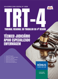 Apostila TRT4 2026 - Técnico Judiciário - Área Apoio Especializado - Especialidade Enfermagem