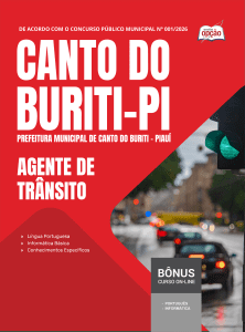 Apostila Prefeitura de Canto do Buriti-PI 2026 - Agente de Trânsito