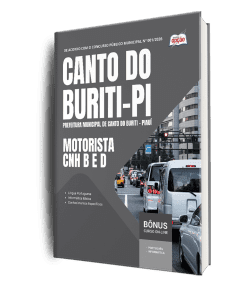 Apostila Prefeitura de Canto do Buriti-PI 2026 - Motorista CNH B e D