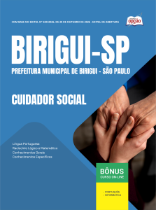 Apostila Prefeitura de Birigui-SP 2026 - Cuidador Social