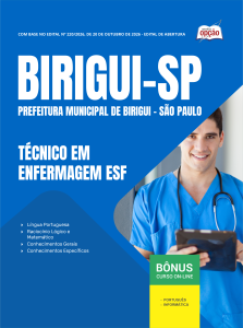 Apostila Prefeitura de Birigui-SP 2026 - Técnico em Enfermagem ESF