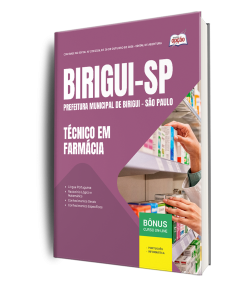 Apostila Prefeitura de Birigui-SP 2026 - Técnico em Farmácia