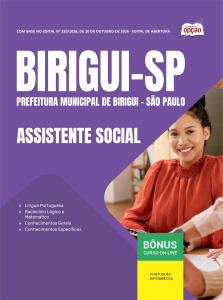 Apostila Prefeitura de Birigui-SP 2026 - Assistente Social