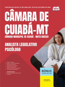 Apostila Câmara de Cuiabá-MT 2026 - Analista Legislativo - Psicólogo