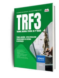 Apostila TRF3 2026 - Técnico Judiciário - Apoio Especializado - Especialidade: Desenvolvimento de Sistemas de Informação