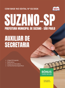 Apostila Prefeitura de Suzano-SP 2026 - Auxiliar de Secretaria