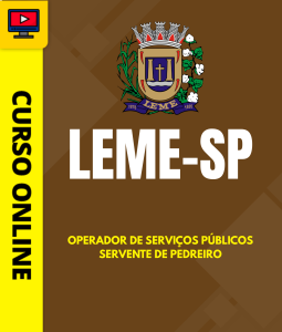Curso Prefeitura de Leme - SP 2026 - Operador de Serviços Públicos - Servente de Pedreiro