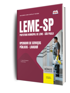 Apostila Prefeitura de Leme-SP 2026 - Operador de Serviços Públicos - Lavador