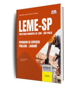 Apostila Prefeitura de Leme-SP 2026 - Operador de Serviços Públicos - Servente de Pedreiro