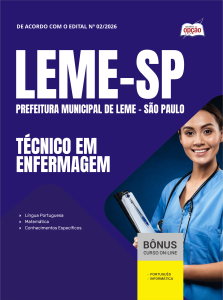 Apostila Prefeitura de Leme-SP 2026 - Técnico em Enfermagem