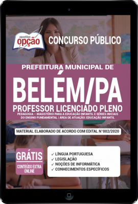 Apostila Prefeitura de Belém - PA (SEMEC) PDF Professor Licenciado Pleno - mag.04: Pedagogia - Área de atuação: Educação Infantil