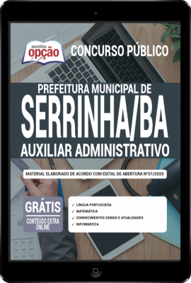 Apostila Prefeitura de Serrinha-BA PDF - Auxiliar Administrativo