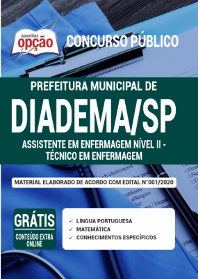 Apostila Prefeitura de Diadema-SP - Assistente em Enfermagem Nível II - Técnico em Enfermagem