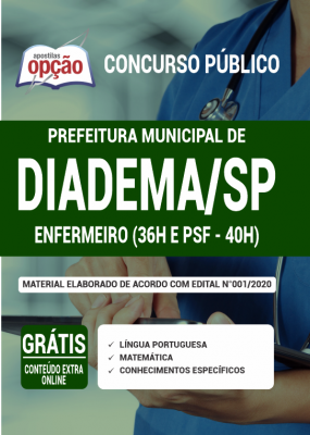 Apostila Prefeitura de Diadema-SP - Enfermeiro (36h e PSF - 40h)