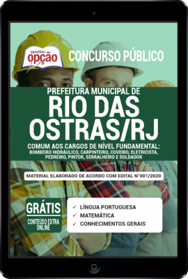 Apostila Prefeitura de Rio das Ostras-RJ PDF - Comum aos Cargos de Nível Fundamental