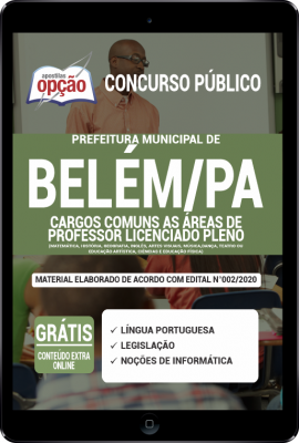 Apostila Prefeitura de Belém-PA PDF - Comum as Áreas de Professor Licenciado Pleno