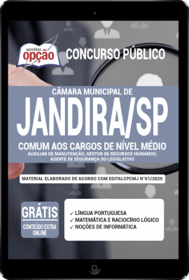 Apostila Câmara de Jandira - SP PDF - Comum aos Cargos de Nível Médio