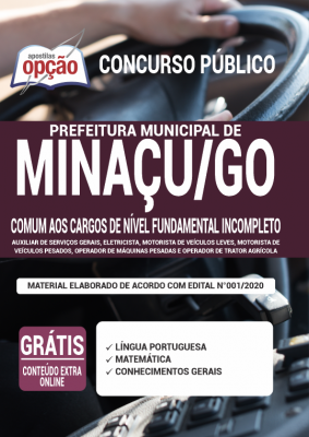 Apostila Prefeitura de Minaçu - GO - Comum aos Cargos de Nível Fundamental Incompleto