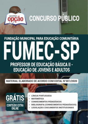 Apostila FUMEC-SP - Professor de Educação Básica II - Educação de Jovens e Adultos