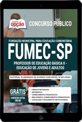 Apostila FUMEC-SP PDF - Professor de Educação Básica II - Educação de Jovens e Adultos