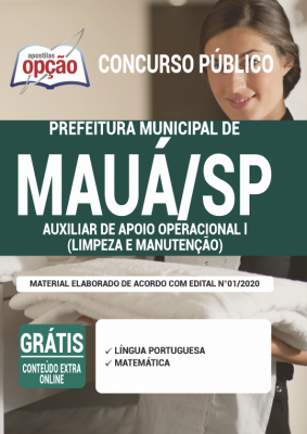 Apostila Prefeitura de Mauá - SP - Auxiliar de Apoio Operacional I (Limpeza e manutenção)