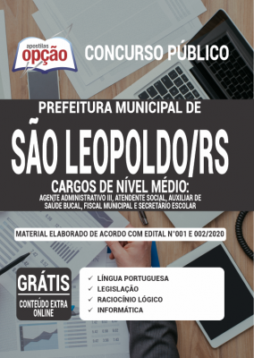 Apostila Prefeitura de São Leopoldo - RS - Comum aos Cargos de Nível Médio