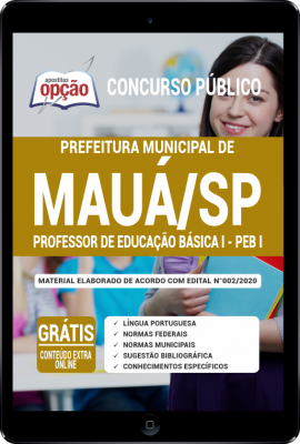 Apostila Prefeitura de Mauá - SP em PDF - Professor de Educação Básica I – PEB I -